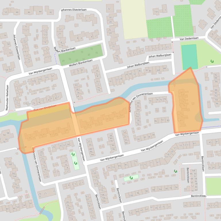 Kaart van postcodegebied 3771KD.