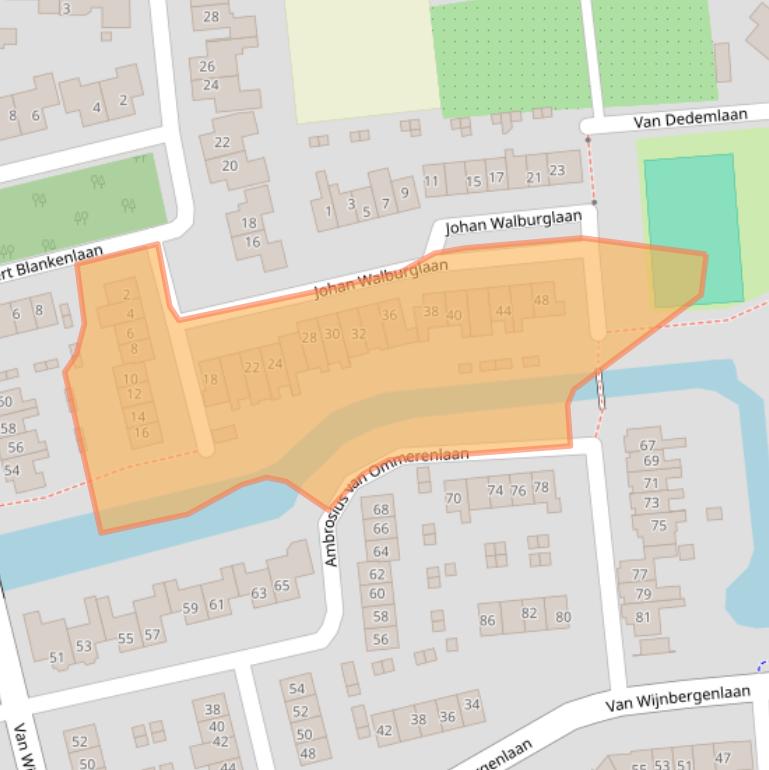 Kaart van postcodegebied 3771KJ.