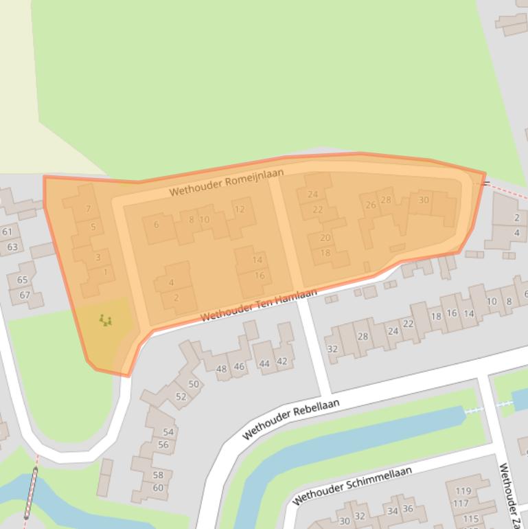 Kaart van postcodegebied 3771KP.