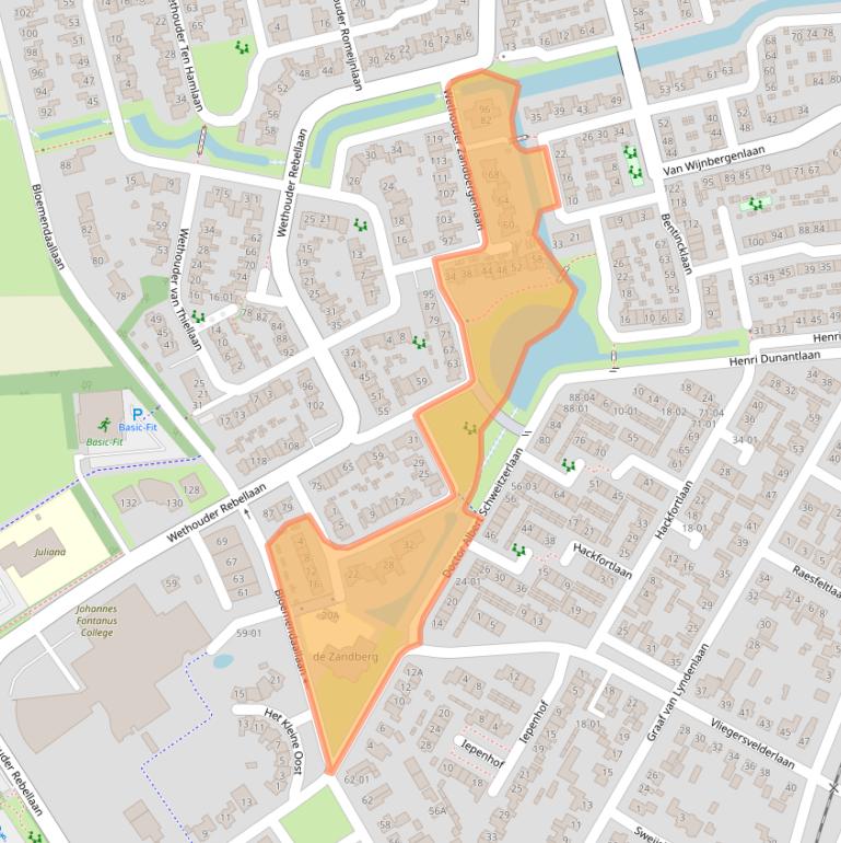 Kaart van postcodegebied 3771KV.