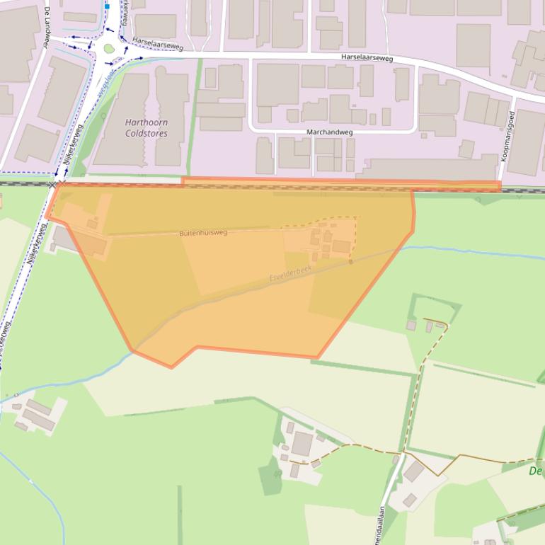 Kaart van postcodegebied 3771LD.