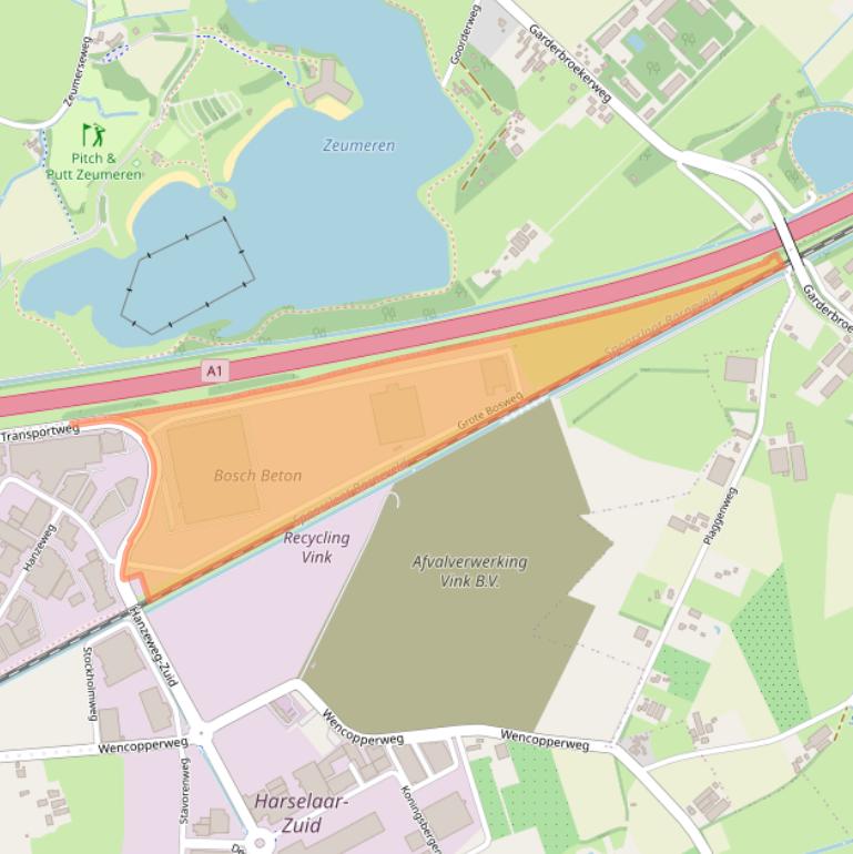 Kaart van postcodegebied 3771LJ.