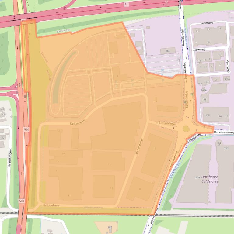 Kaart van postcodegebied 3771LN.
