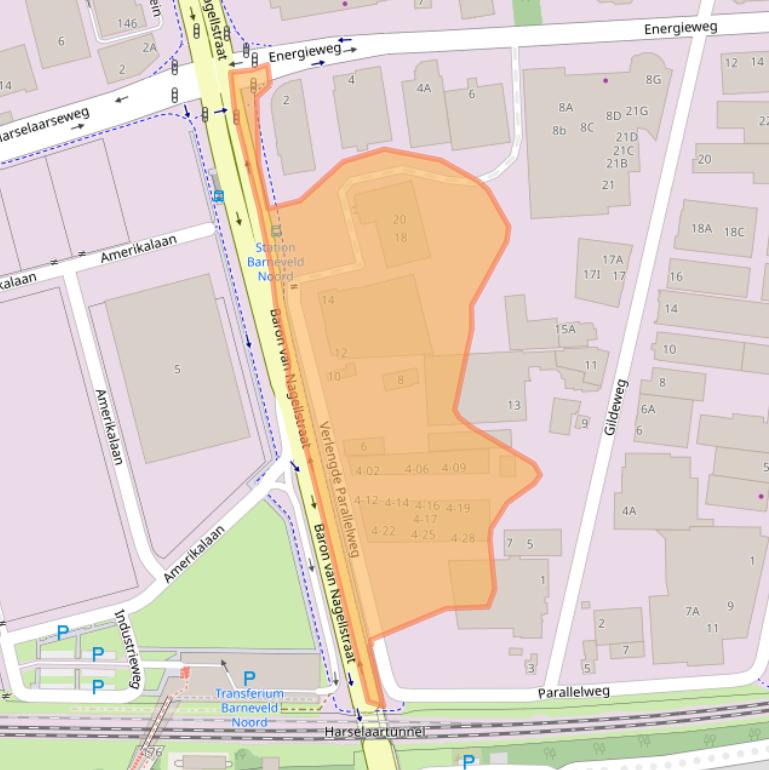 Kaart van postcodegebied 3771LP.