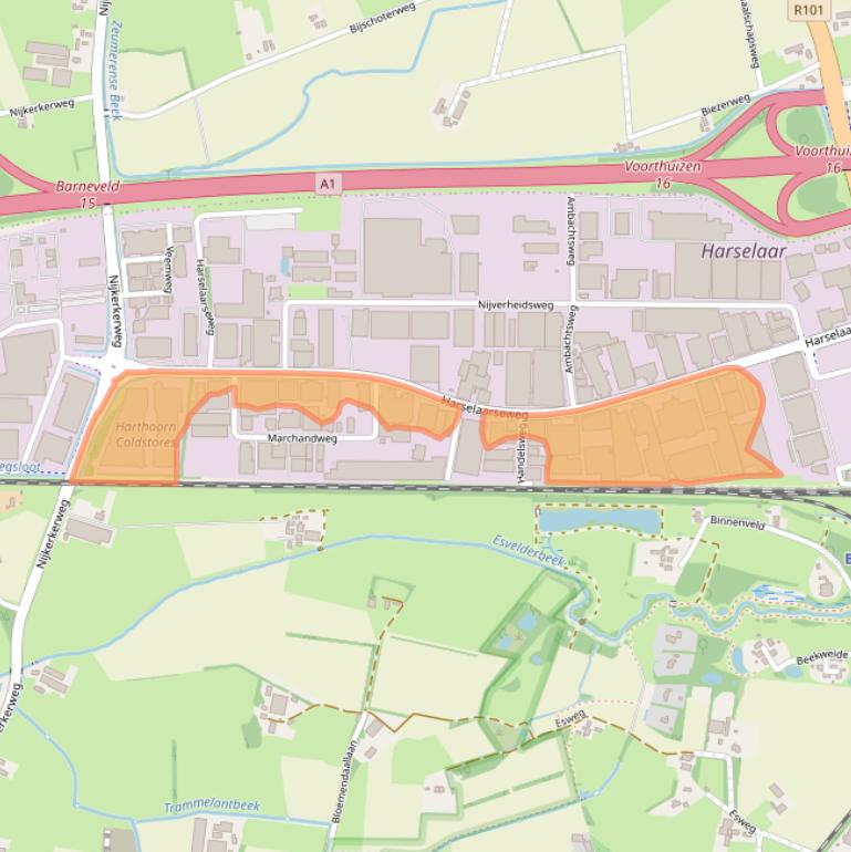 Kaart van postcodegebied 3771MA.