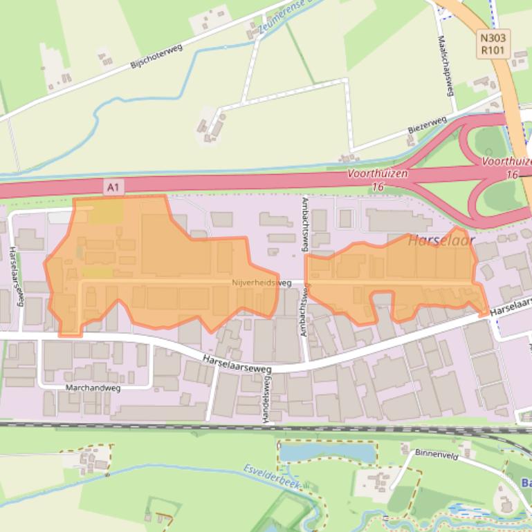 Kaart van postcodegebied 3771ME.