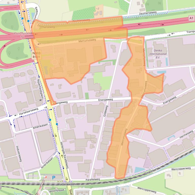 Kaart van postcodegebied 3771NC.