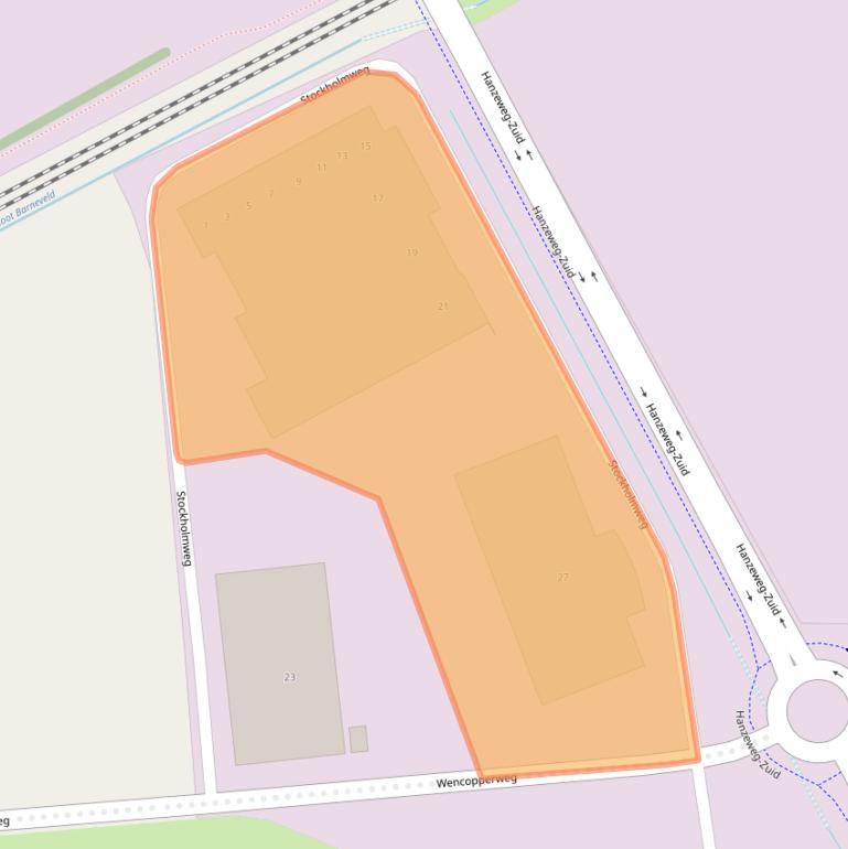 Kaart van postcodegebied 3771NJ.