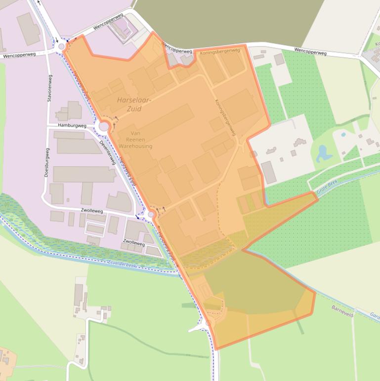 Kaart van postcodegebied 3771NS.