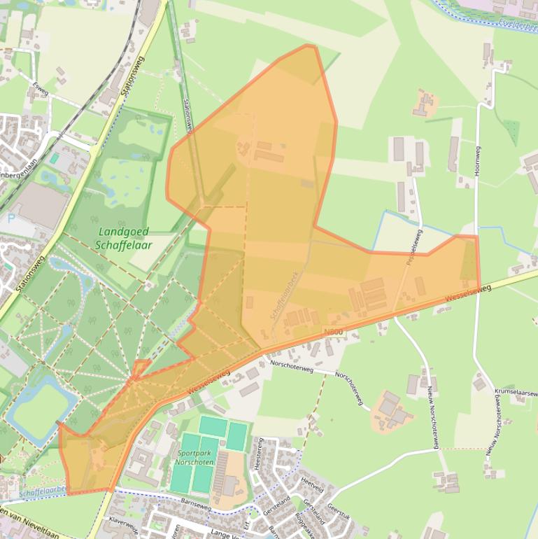 Kaart van postcodegebied 3771PA.
