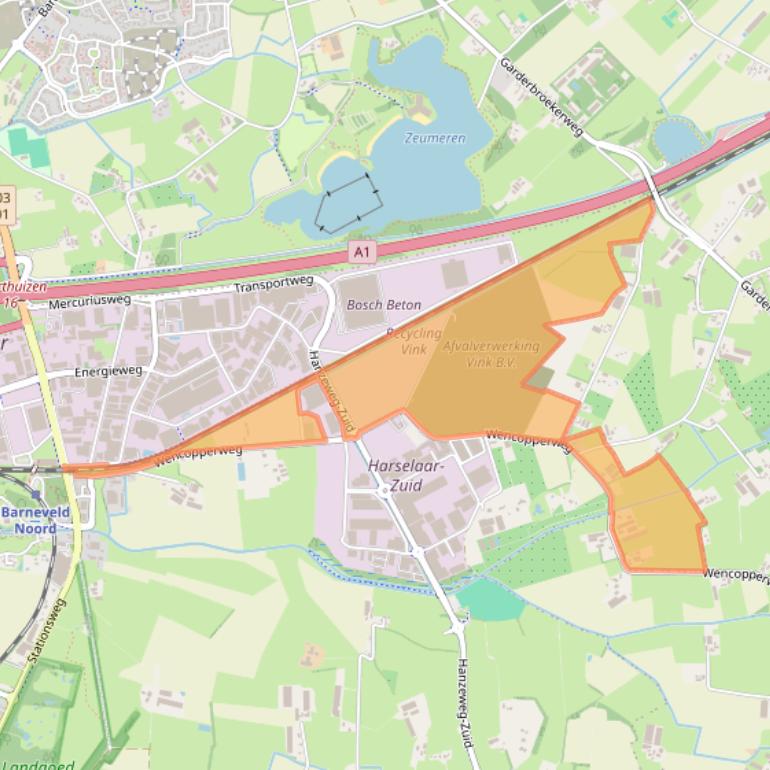 Kaart van postcodegebied 3771PN.