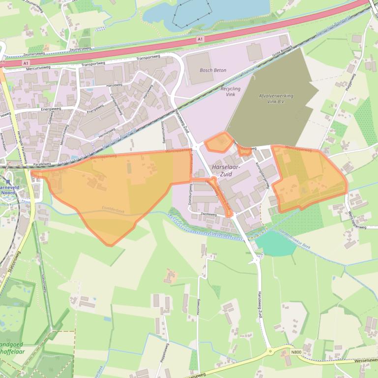 Kaart van postcodegebied 3771PP.