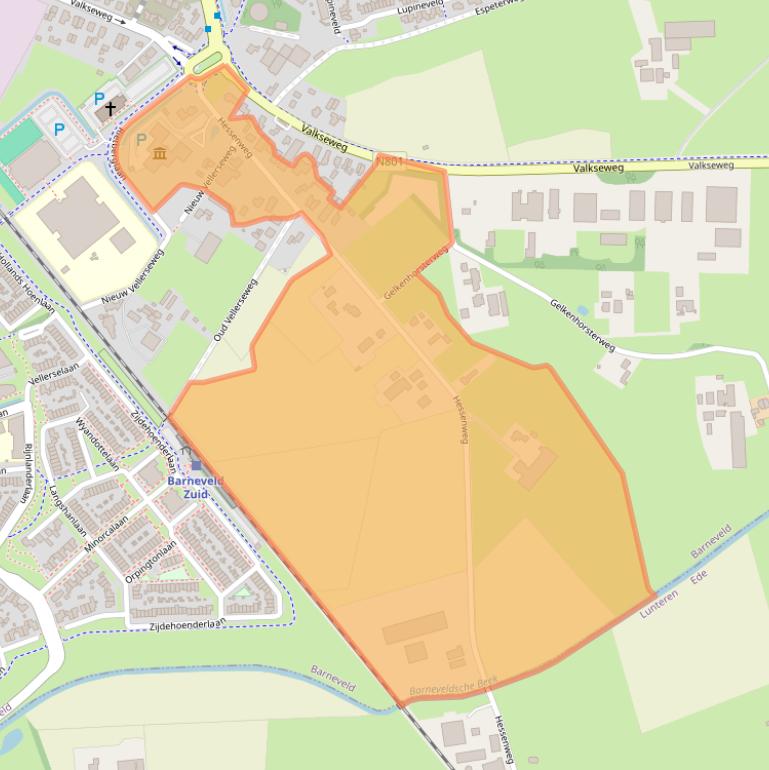 Kaart van postcodegebied 3771RB.