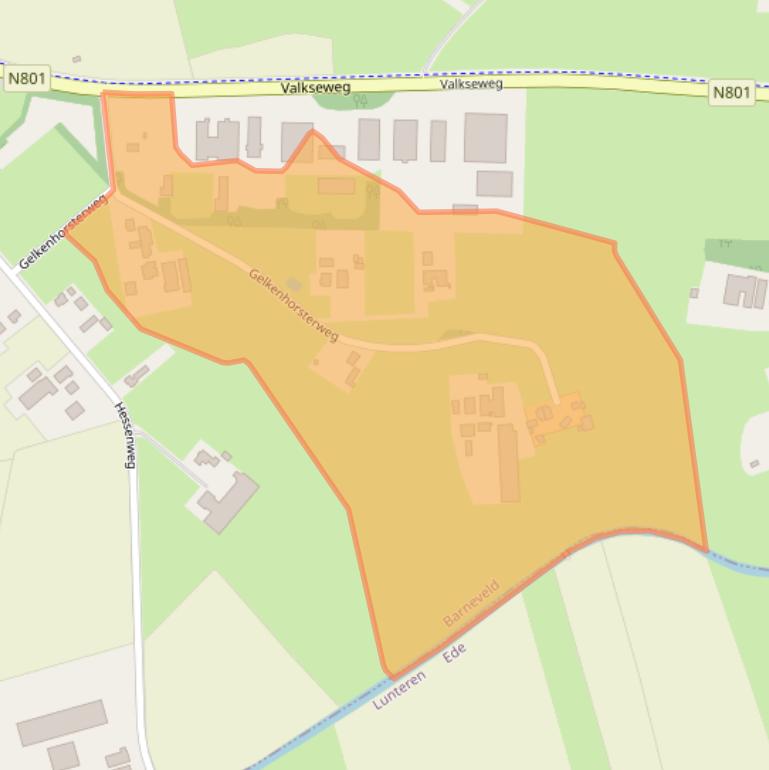 Kaart van postcodegebied 3771RH.