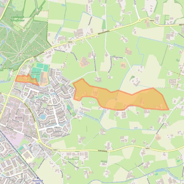 Kaart van postcodegebied 3771RN.