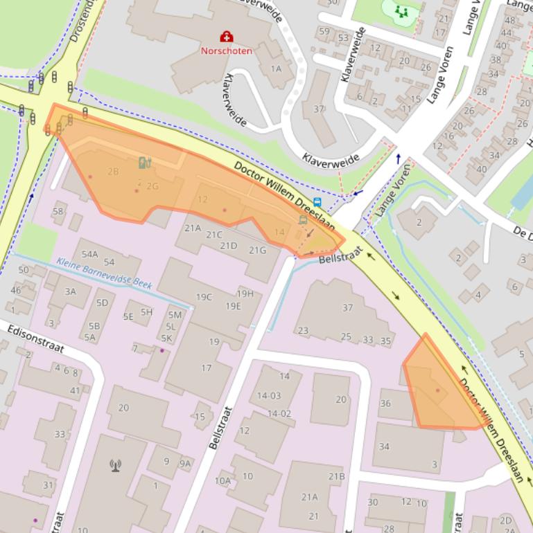 Kaart van postcodegebied 3771RW.