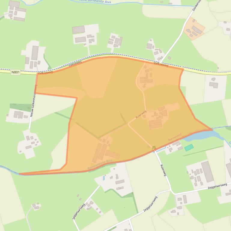 Kaart van postcodegebied 3771SC.