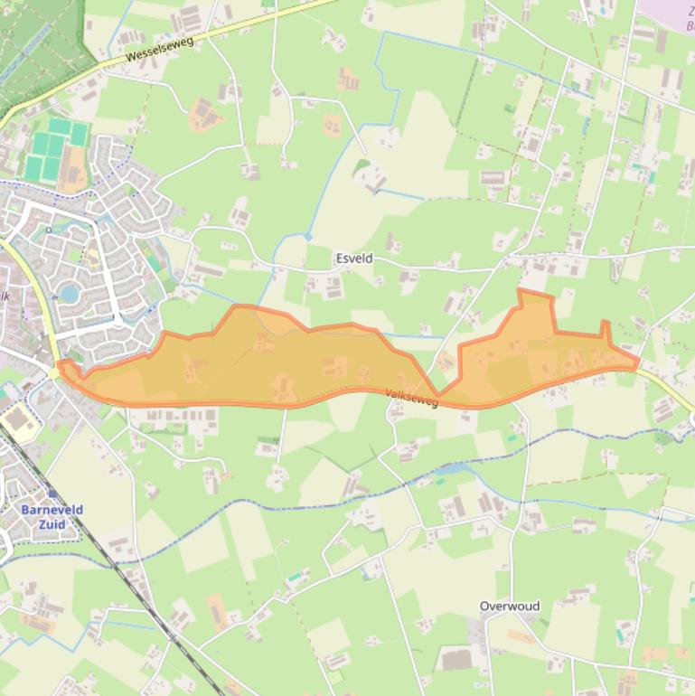 Kaart van postcodegebied 3771SE.