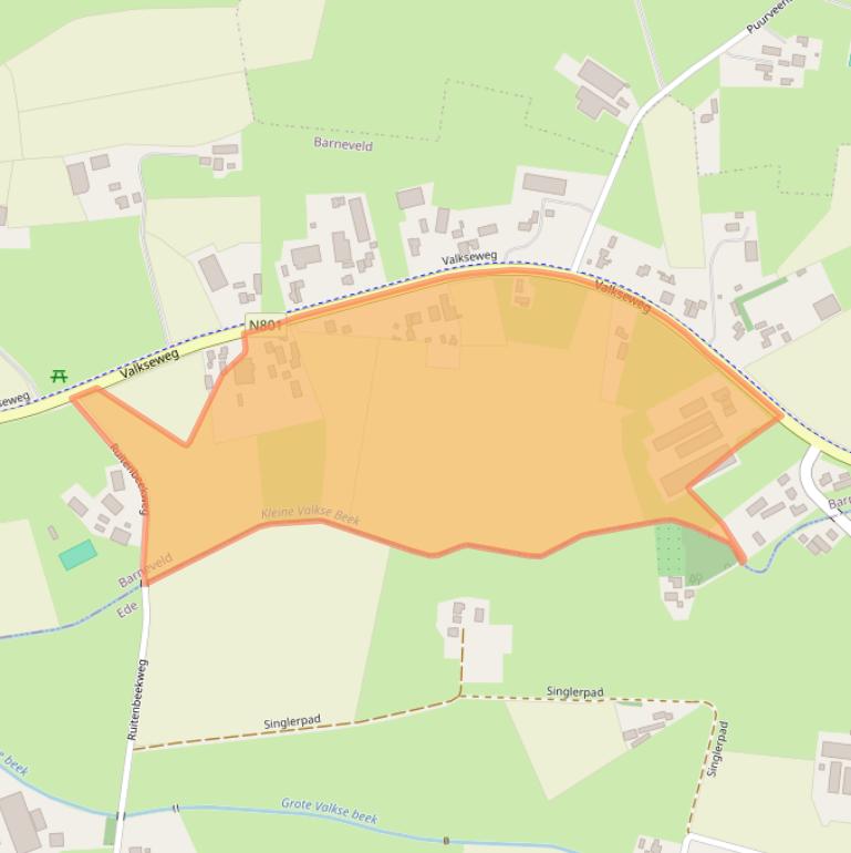 Kaart van postcodegebied 3771SJ.