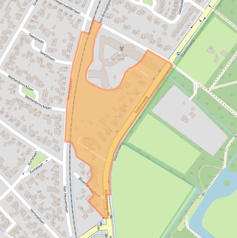 Kaart van postcodegebied 3771VC.