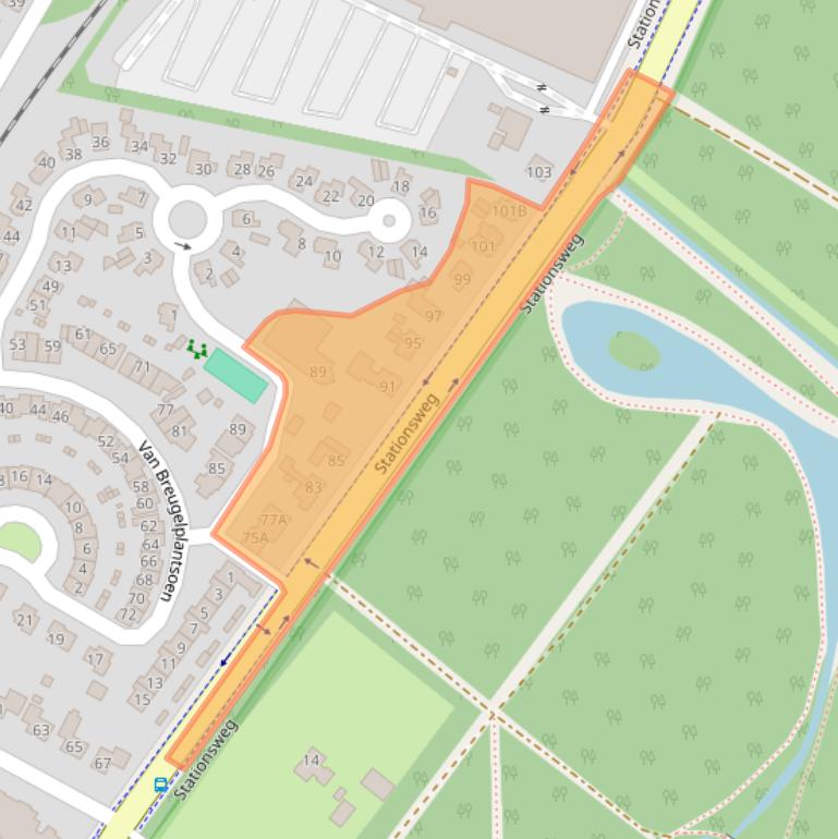 Kaart van postcodegebied 3771VD.