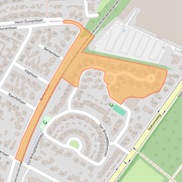 Kaart van postcodegebied 3771VT.