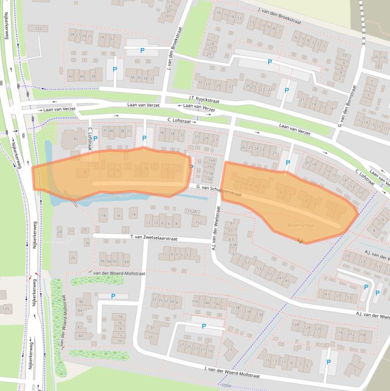 Kaart van postcodegebied 3771WE.