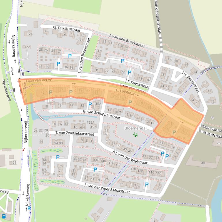 Kaart van postcodegebied 3771WG.