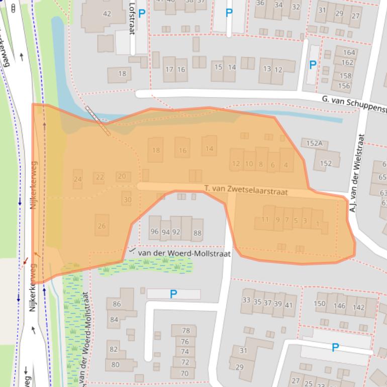 Kaart van postcodegebied 3771WH.
