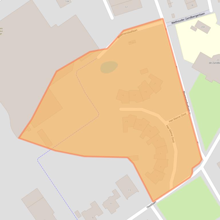 Kaart van postcodegebied 3771XZ.