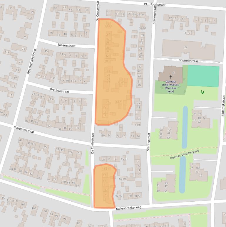Kaart van postcodegebied 3771ZB.