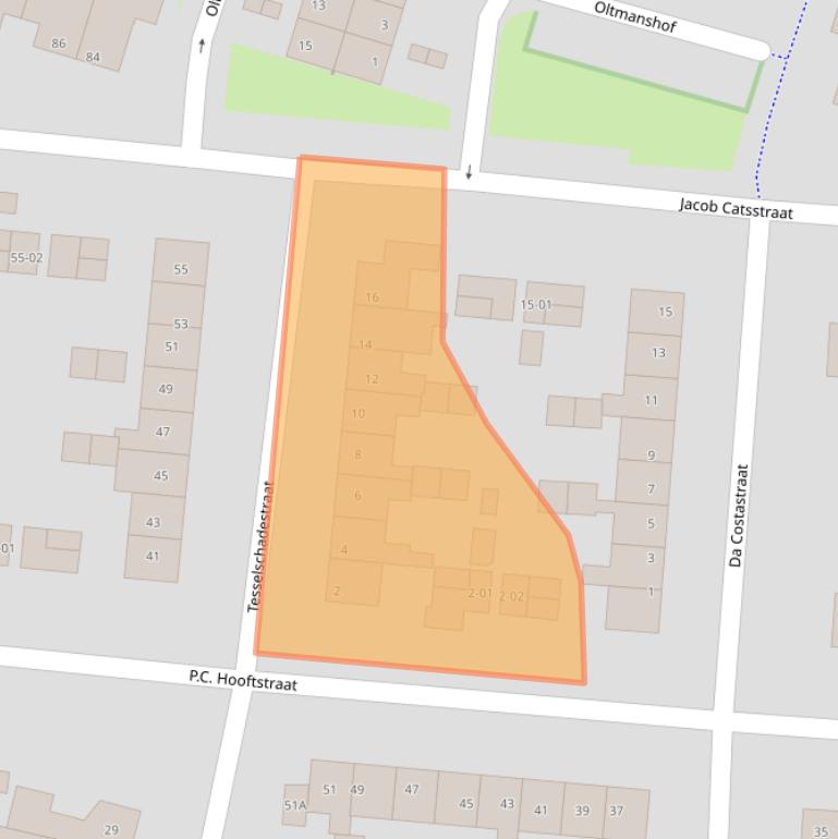 Kaart van postcodegebied 3771ZE.