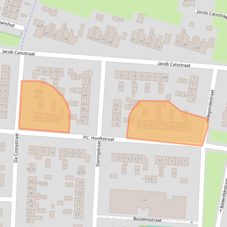 Kaart van postcodegebied 3771ZN.