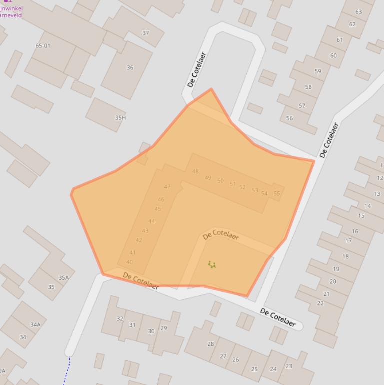 Kaart van postcodegebied 3772BR.