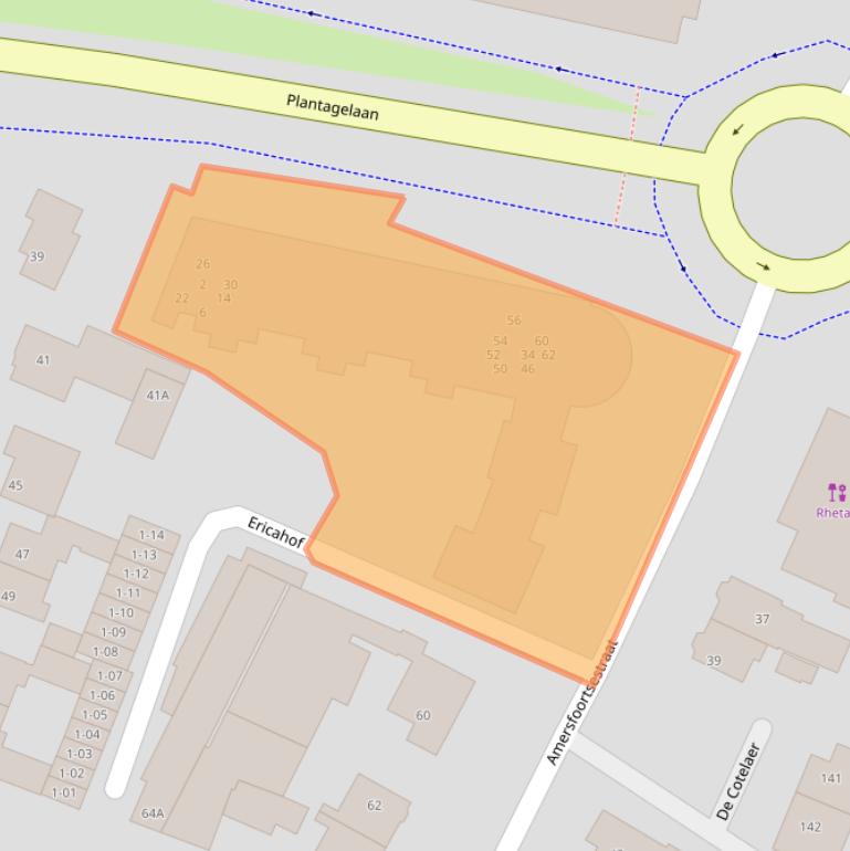 Kaart van postcodegebied 3772CD.