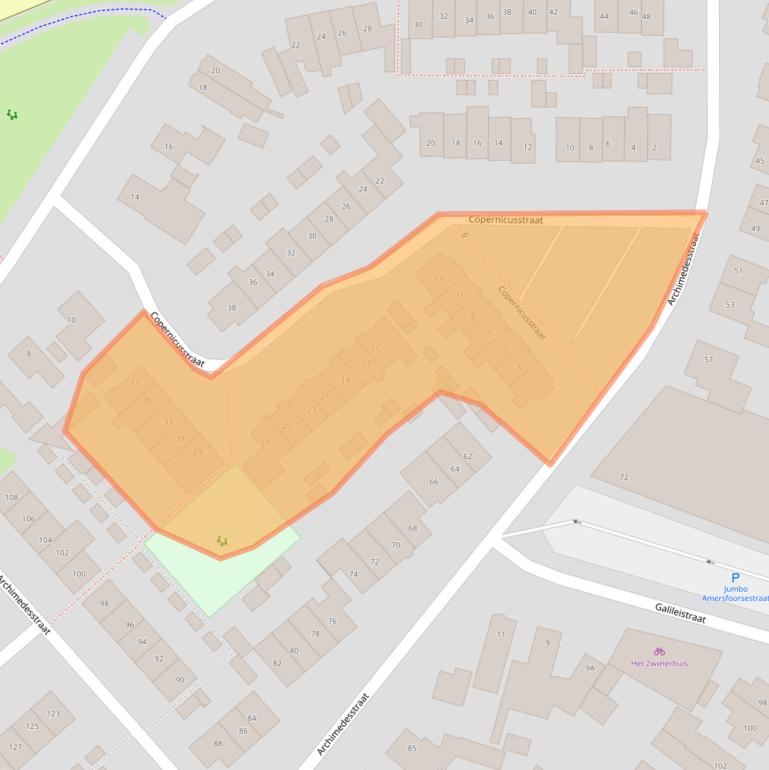 Kaart van postcodegebied 3772CV.