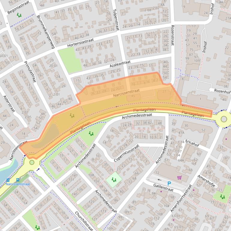 Kaart van postcodegebied 3772JA.