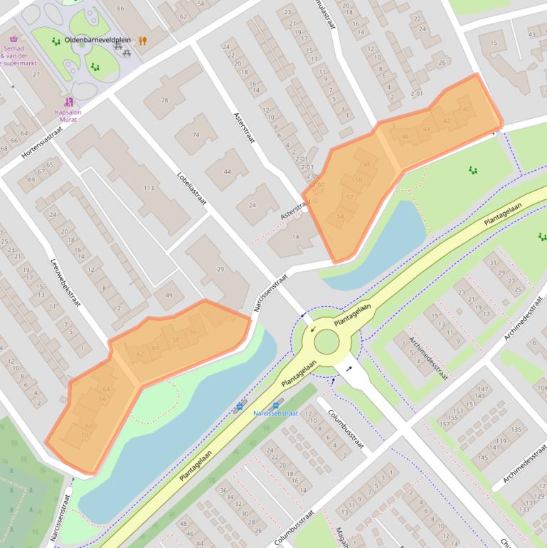 Kaart van postcodegebied 3772JB.