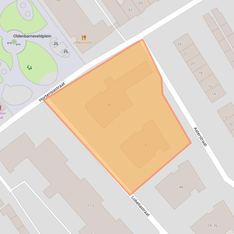 Kaart van postcodegebied 3772JV.