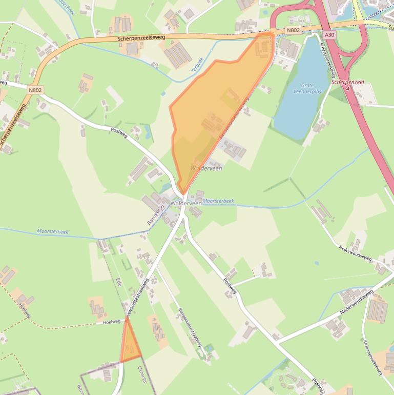 Kaart van postcodegebied 3772MC.