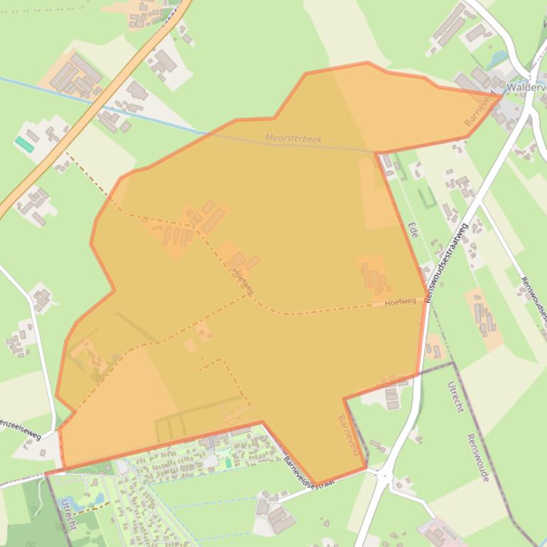 Kaart van postcodegebied 3772MH.