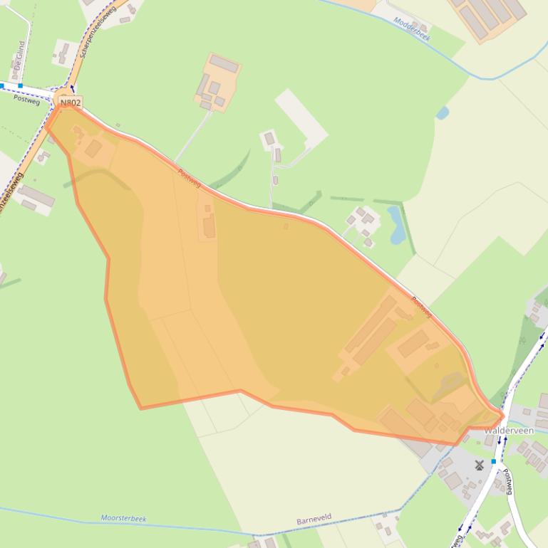 Kaart van postcodegebied 3772MJ.