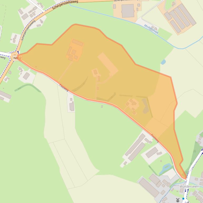 Kaart van postcodegebied 3772ML.