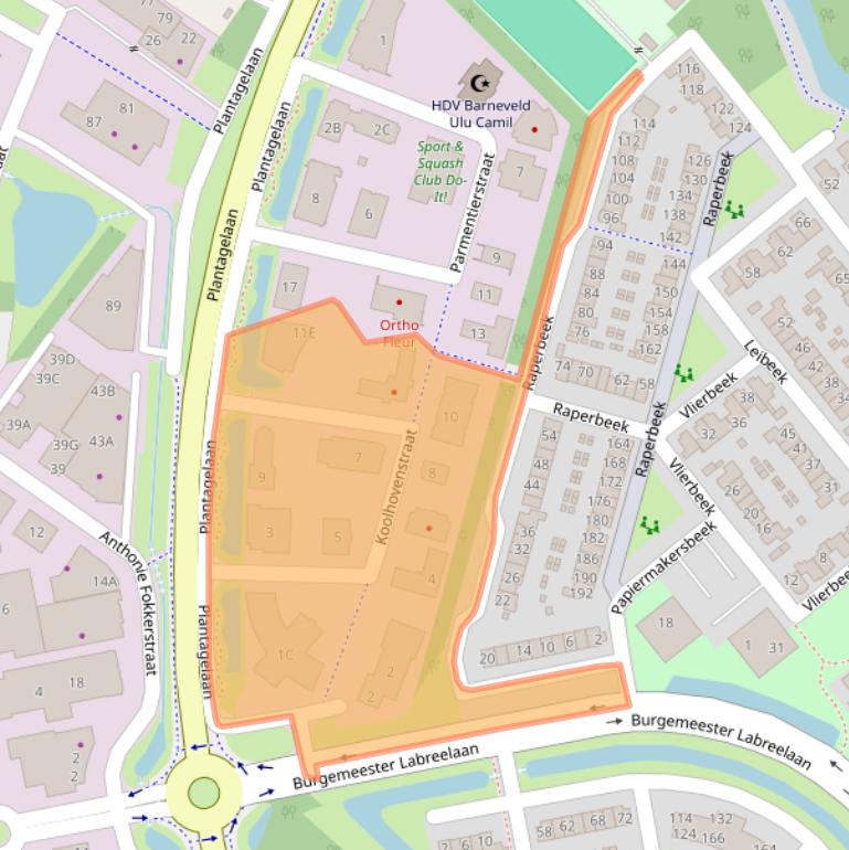 Kaart van postcodegebied 3772MT.