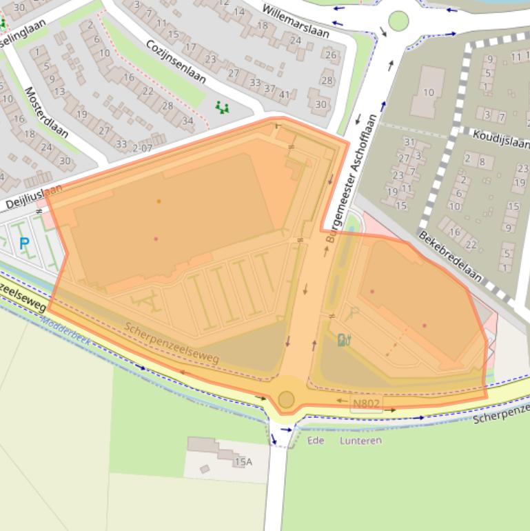 Kaart van postcodegebied 3772MV.