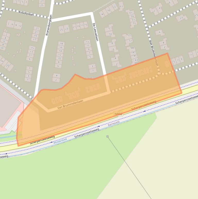 Kaart van postcodegebied 3772MX.