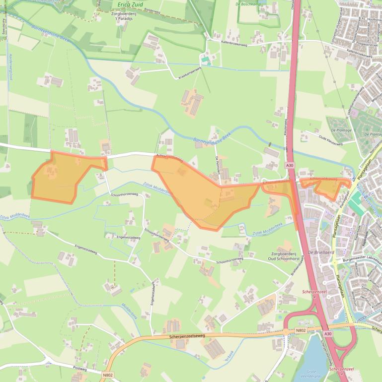 Kaart van postcodegebied 3772NA.