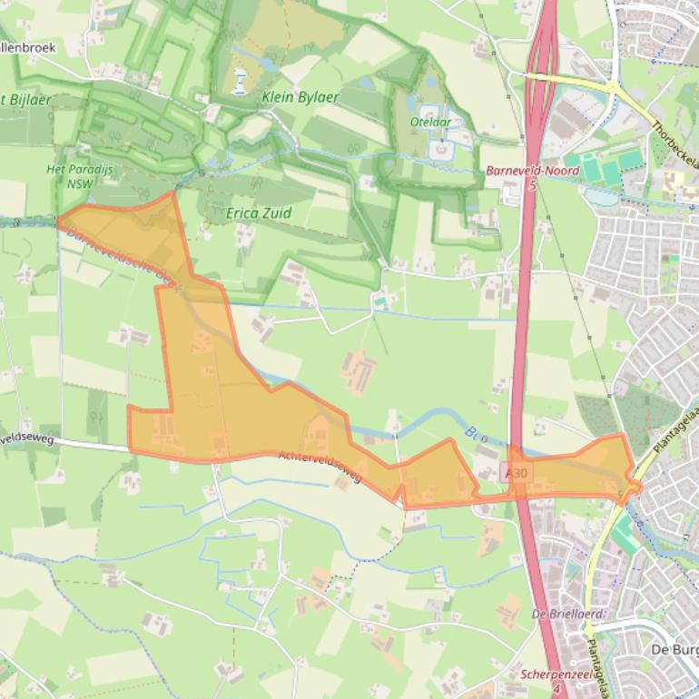 Kaart van postcodegebied 3772NB.