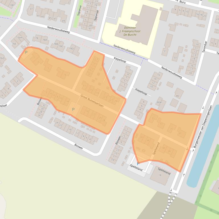 Kaart van postcodegebied 3772NE.