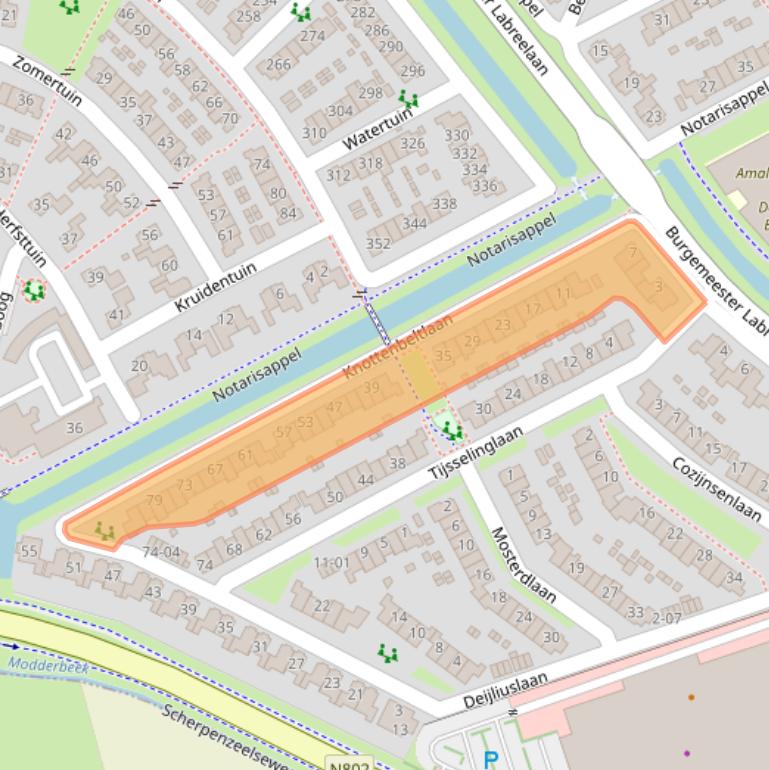 Kaart van postcodegebied 3772NL.